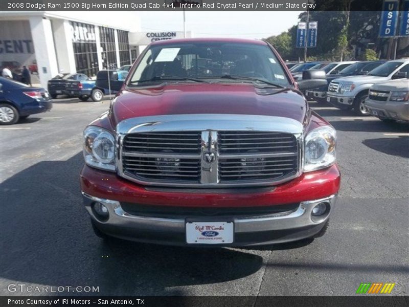Inferno Red Crystal Pearl / Medium Slate Gray 2008 Dodge Ram 1500 Big Horn Edition Quad Cab 4x4