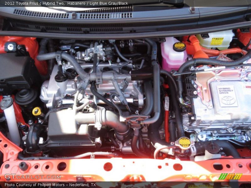  2012 Prius c Hybrid Two Engine - 1.5 Liter DOHC 16-Valve VVT-i 4 Cylinder Gasoline/Electric Hybrid
