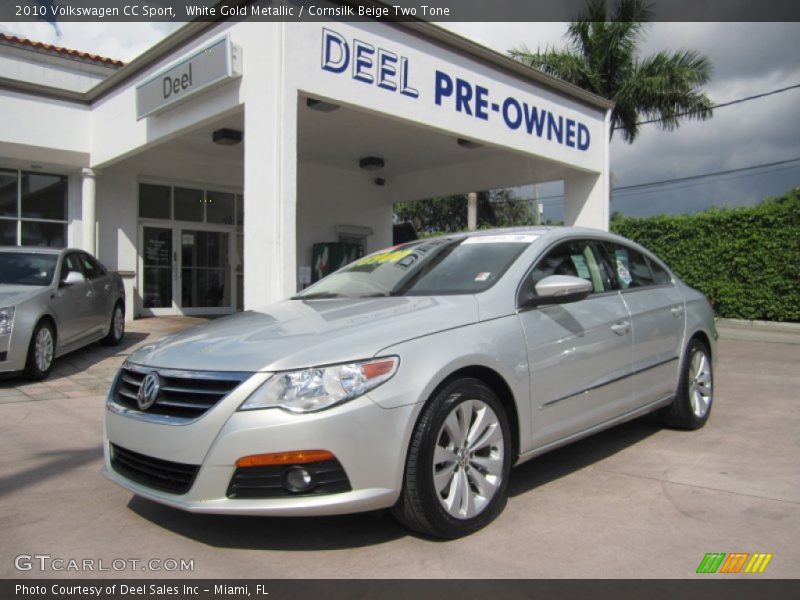 White Gold Metallic / Cornsilk Beige Two Tone 2010 Volkswagen CC Sport