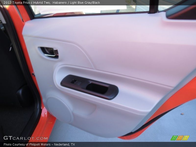 Habanero / Light Blue Gray/Black 2012 Toyota Prius c Hybrid Two