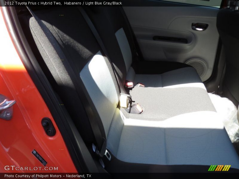 Habanero / Light Blue Gray/Black 2012 Toyota Prius c Hybrid Two