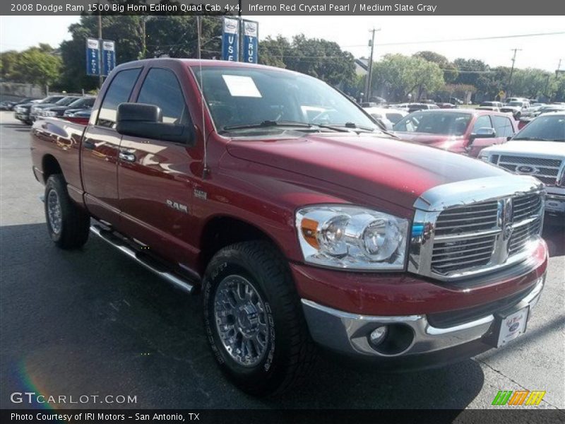 Inferno Red Crystal Pearl / Medium Slate Gray 2008 Dodge Ram 1500 Big Horn Edition Quad Cab 4x4