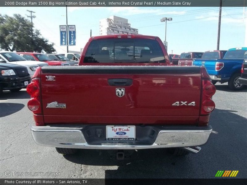Inferno Red Crystal Pearl / Medium Slate Gray 2008 Dodge Ram 1500 Big Horn Edition Quad Cab 4x4