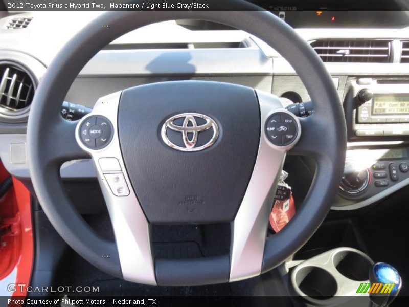  2012 Prius c Hybrid Two Steering Wheel