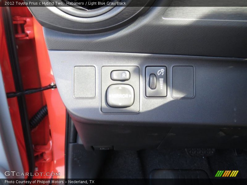 Habanero / Light Blue Gray/Black 2012 Toyota Prius c Hybrid Two