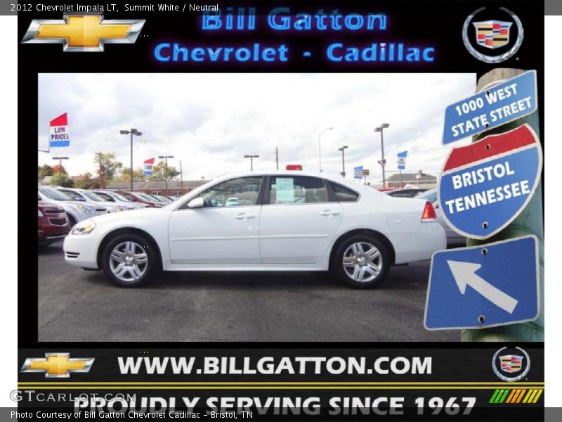 Summit White / Neutral 2012 Chevrolet Impala LT