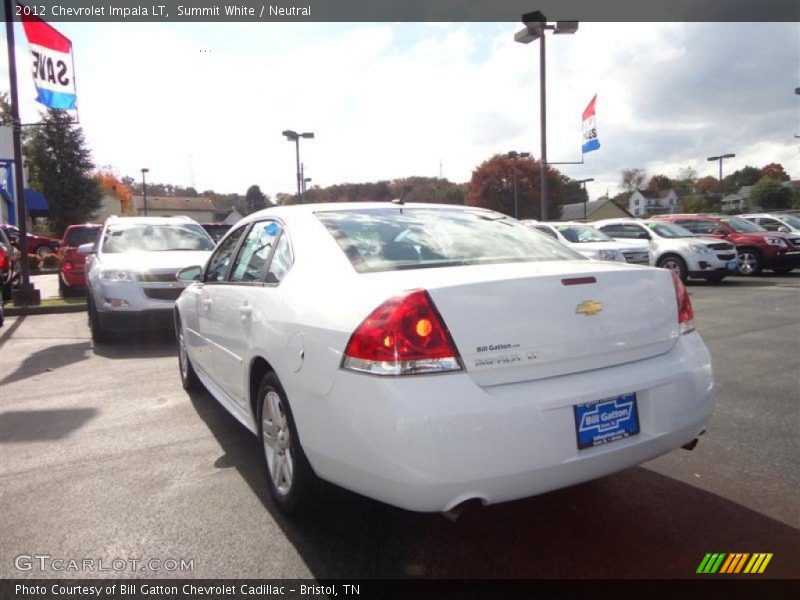 Summit White / Neutral 2012 Chevrolet Impala LT