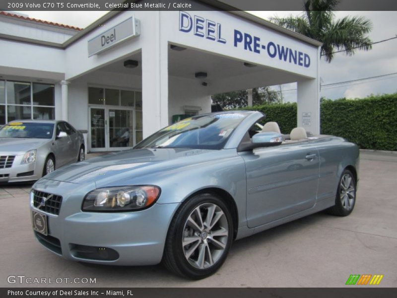 Celestial Blue Metallic / Calcite 2009 Volvo C70 T5 Convertible