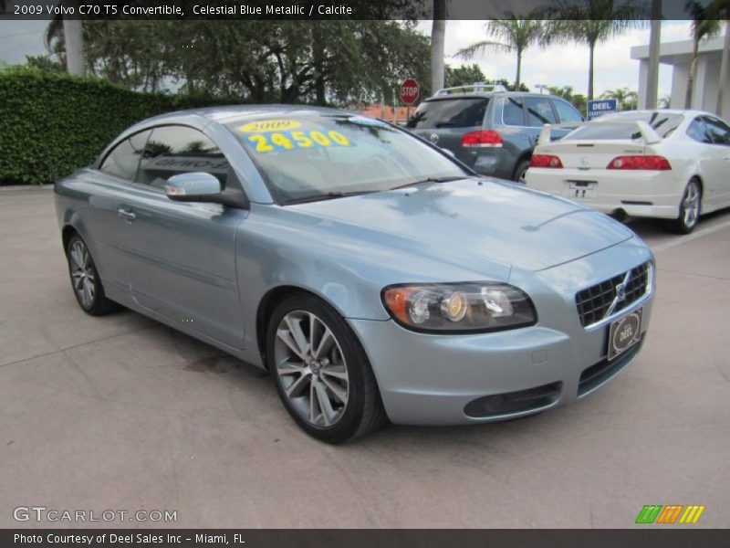 Celestial Blue Metallic / Calcite 2009 Volvo C70 T5 Convertible