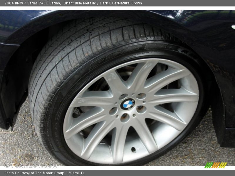 Orient Blue Metallic / Dark Blue/Natural Brown 2004 BMW 7 Series 745Li Sedan