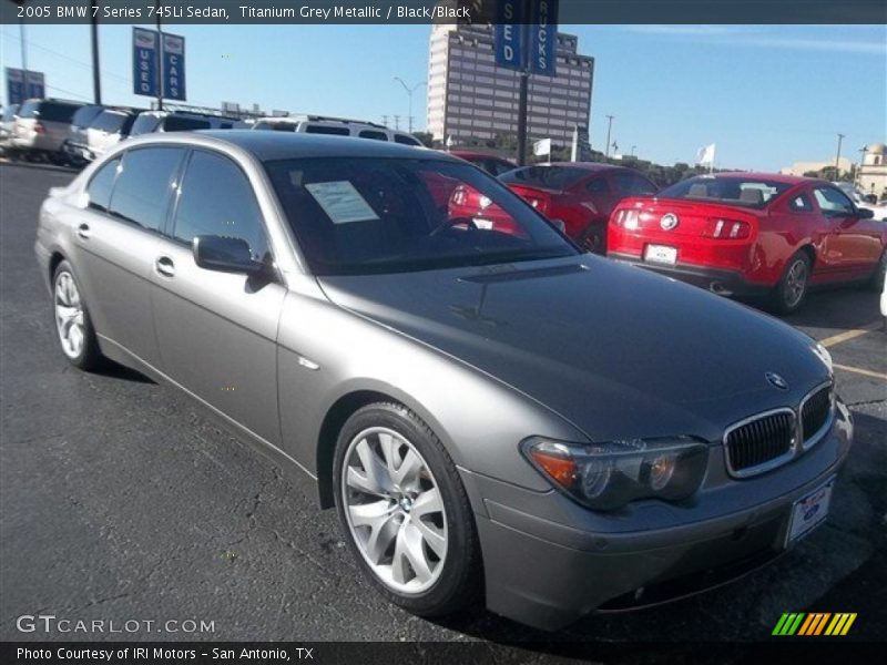 Titanium Grey Metallic / Black/Black 2005 BMW 7 Series 745Li Sedan