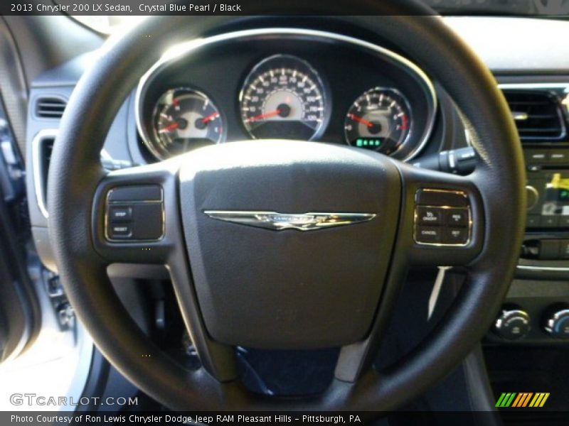 Crystal Blue Pearl / Black 2013 Chrysler 200 LX Sedan