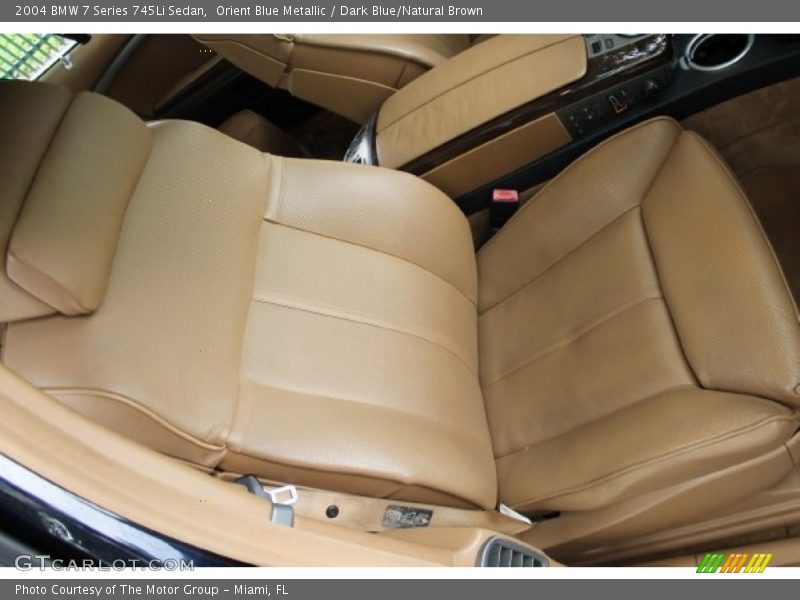 Orient Blue Metallic / Dark Blue/Natural Brown 2004 BMW 7 Series 745Li Sedan