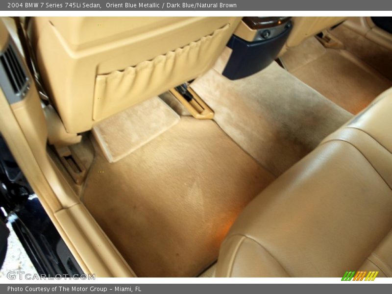 Orient Blue Metallic / Dark Blue/Natural Brown 2004 BMW 7 Series 745Li Sedan