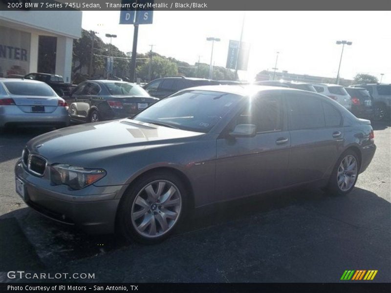Titanium Grey Metallic / Black/Black 2005 BMW 7 Series 745Li Sedan