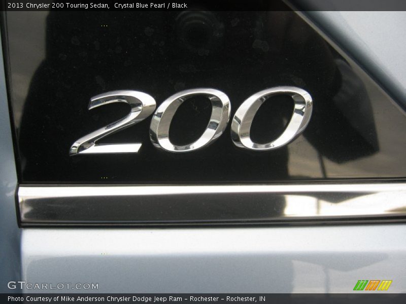 Crystal Blue Pearl / Black 2013 Chrysler 200 Touring Sedan