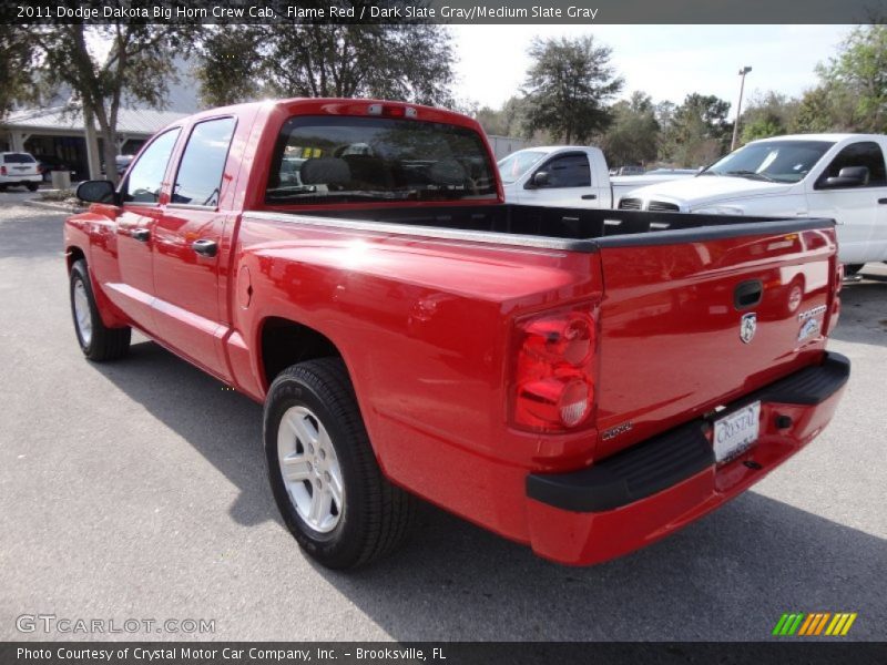 Flame Red / Dark Slate Gray/Medium Slate Gray 2011 Dodge Dakota Big Horn Crew Cab