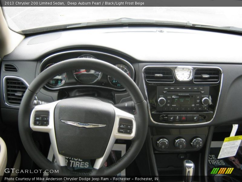 Deep Auburn Pearl / Black/Light Frost Beige 2013 Chrysler 200 Limited Sedan