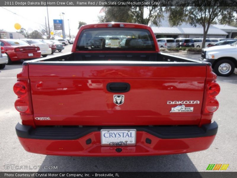 Flame Red / Dark Slate Gray/Medium Slate Gray 2011 Dodge Dakota Big Horn Crew Cab
