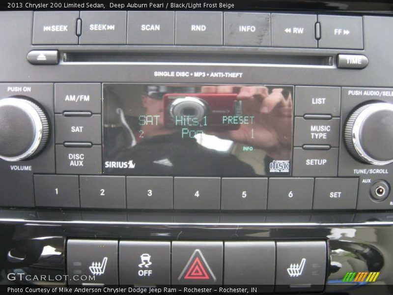 Deep Auburn Pearl / Black/Light Frost Beige 2013 Chrysler 200 Limited Sedan