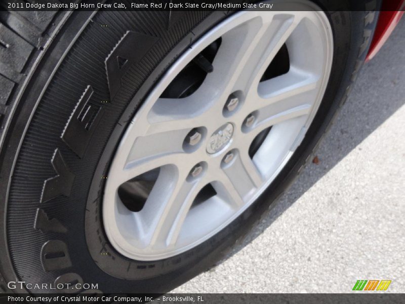 Flame Red / Dark Slate Gray/Medium Slate Gray 2011 Dodge Dakota Big Horn Crew Cab
