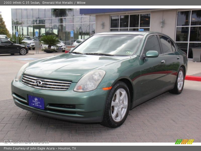 Emerald Mist Metallic / Willow 2003 Infiniti G 35 Sedan