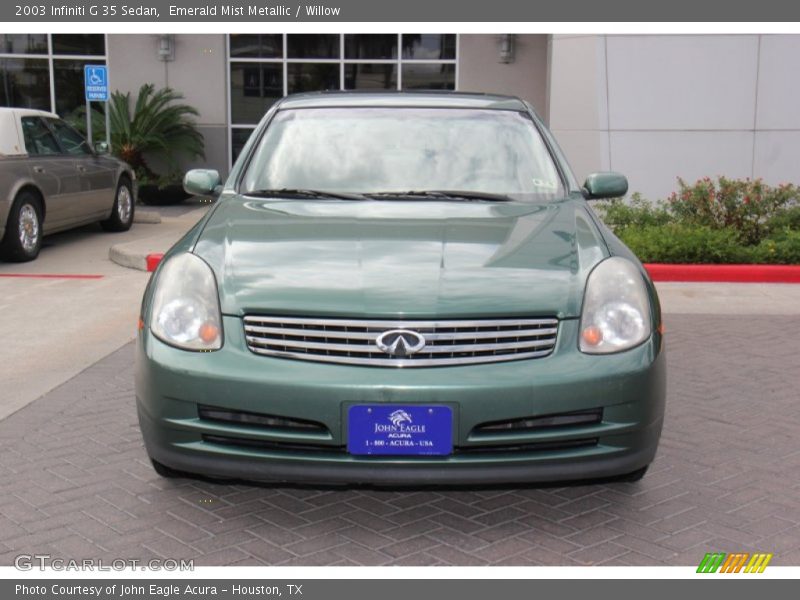 Emerald Mist Metallic / Willow 2003 Infiniti G 35 Sedan
