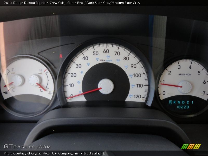 Flame Red / Dark Slate Gray/Medium Slate Gray 2011 Dodge Dakota Big Horn Crew Cab
