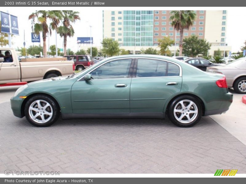 Emerald Mist Metallic / Willow 2003 Infiniti G 35 Sedan