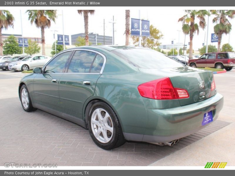 Emerald Mist Metallic / Willow 2003 Infiniti G 35 Sedan