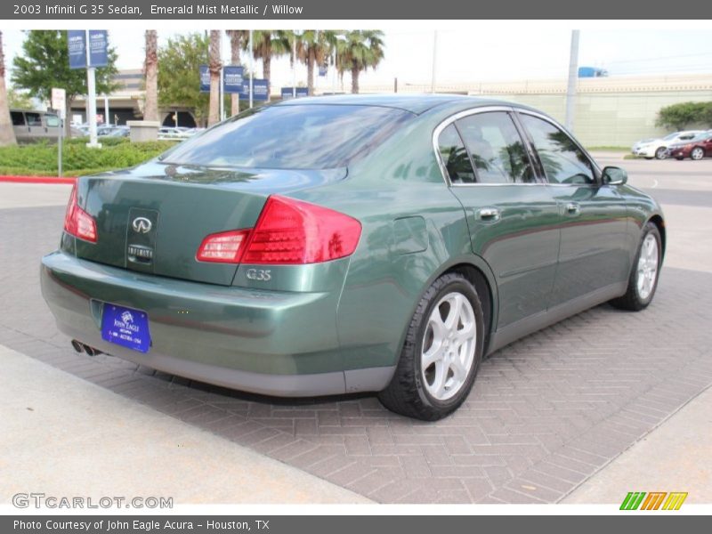 Emerald Mist Metallic / Willow 2003 Infiniti G 35 Sedan