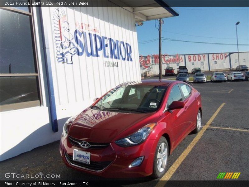 Red Allure / Beige 2013 Hyundai Elantra GLS