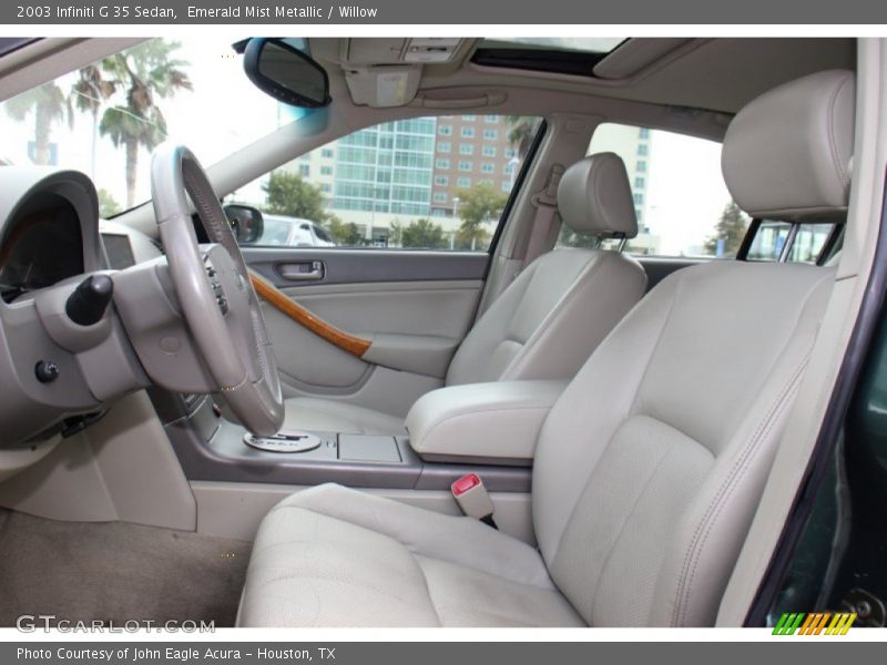 Front Seat of 2003 G 35 Sedan