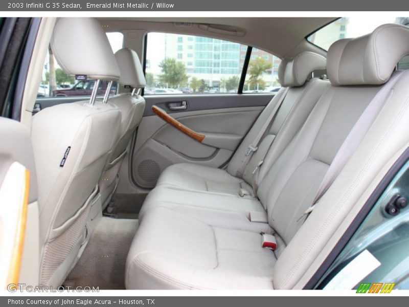 Rear Seat of 2003 G 35 Sedan