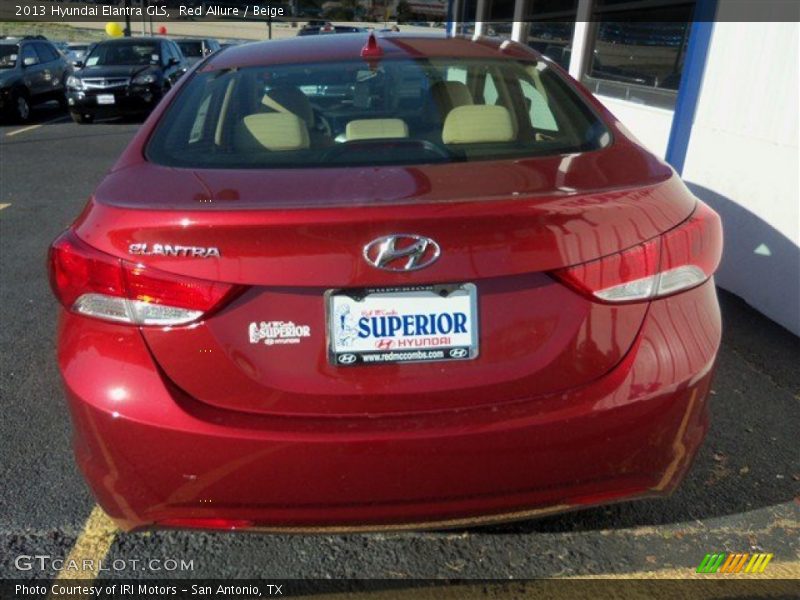 Red Allure / Beige 2013 Hyundai Elantra GLS