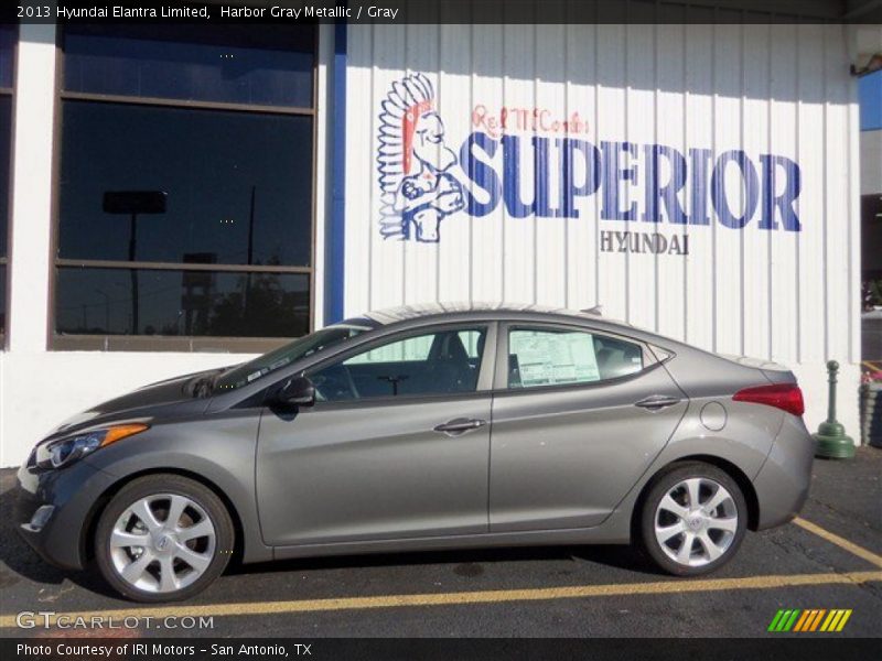 Harbor Gray Metallic / Gray 2013 Hyundai Elantra Limited