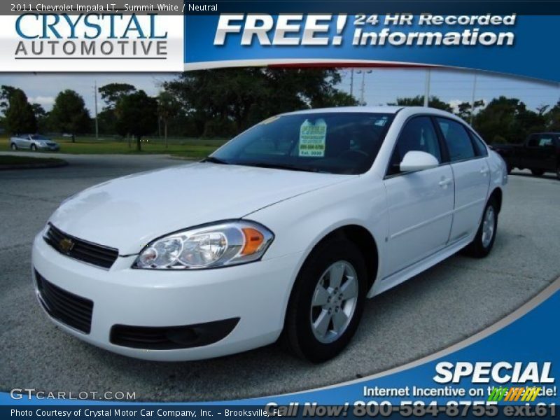 Summit White / Neutral 2011 Chevrolet Impala LT