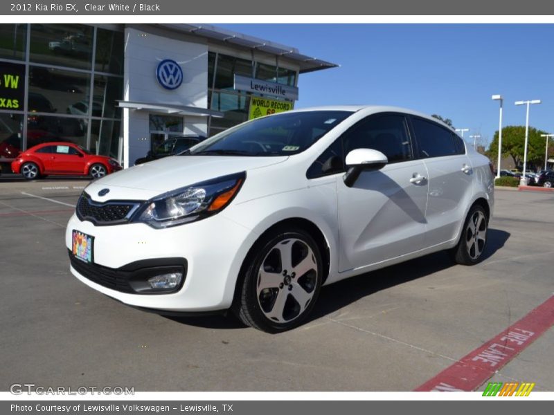 Clear White / Black 2012 Kia Rio EX