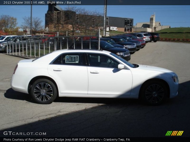 Bright White / Black/Red 2013 Chrysler 300 S V6 AWD