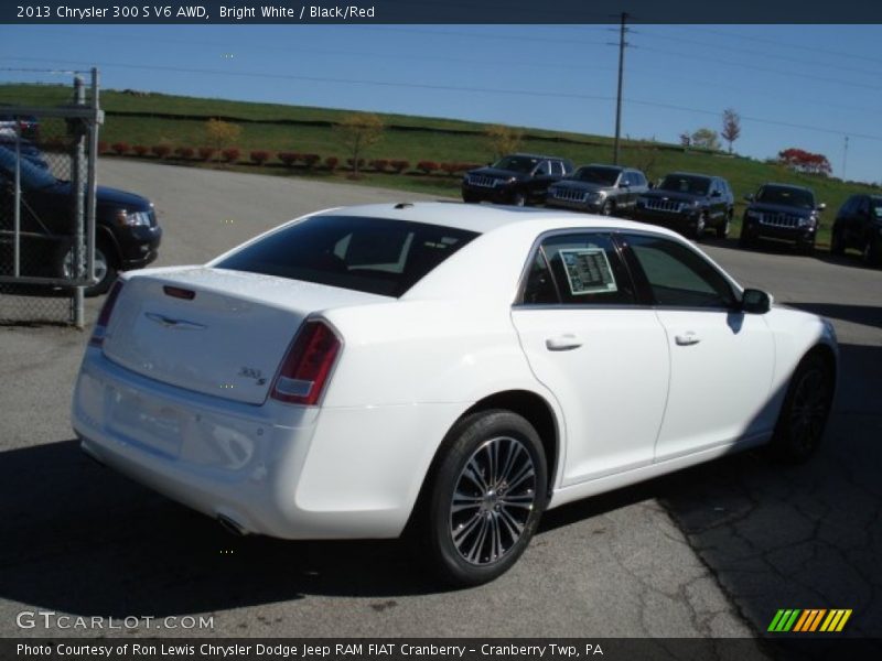 Bright White / Black/Red 2013 Chrysler 300 S V6 AWD