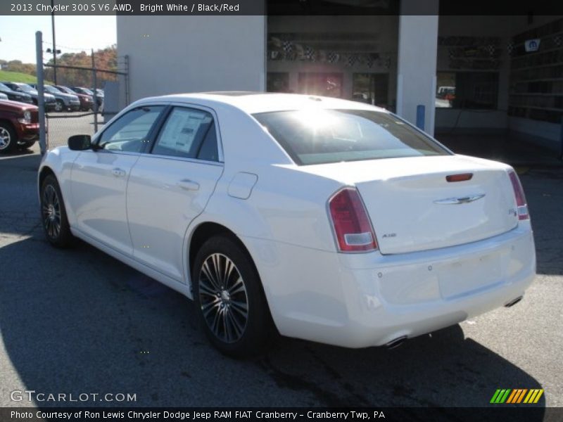 Bright White / Black/Red 2013 Chrysler 300 S V6 AWD
