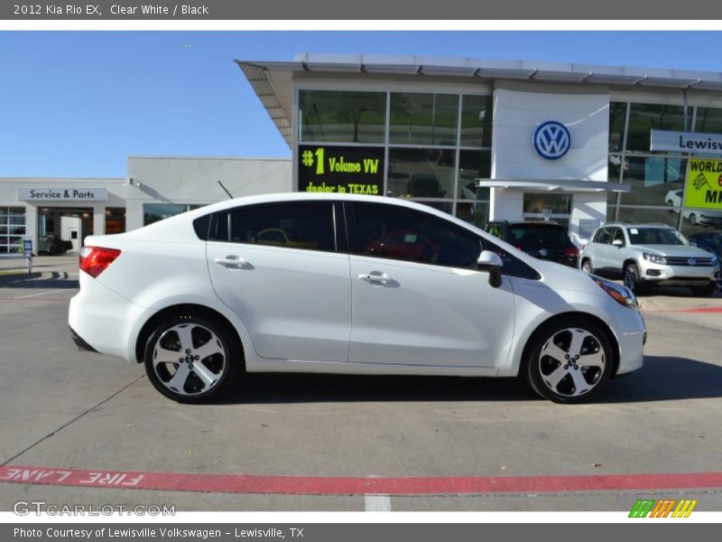 Clear White / Black 2012 Kia Rio EX