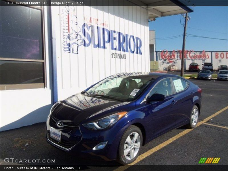 Indigo Night / Beige 2013 Hyundai Elantra GLS