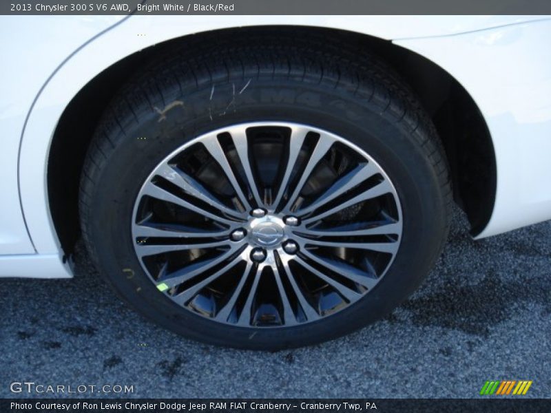 Bright White / Black/Red 2013 Chrysler 300 S V6 AWD