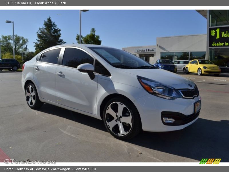 Clear White / Black 2012 Kia Rio EX