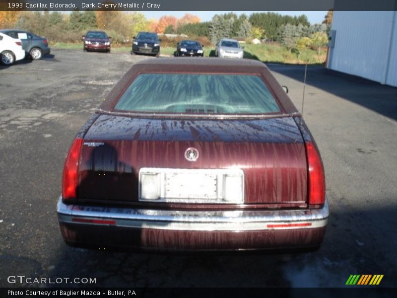 Dark Cherry Metallic / Gray 1993 Cadillac Eldorado