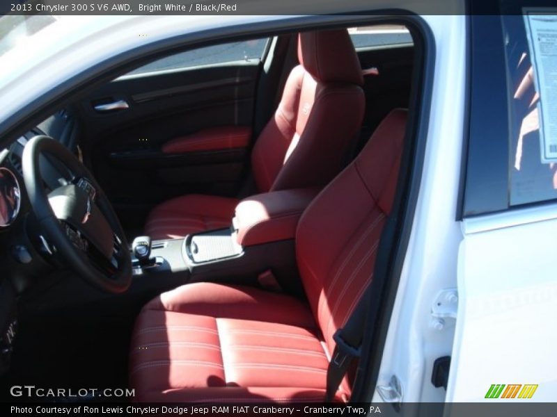 Bright White / Black/Red 2013 Chrysler 300 S V6 AWD