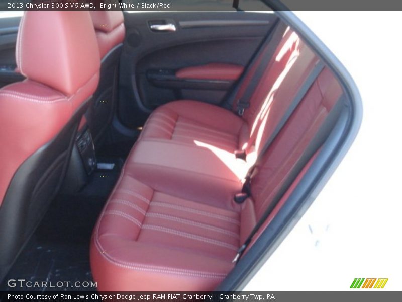 Bright White / Black/Red 2013 Chrysler 300 S V6 AWD