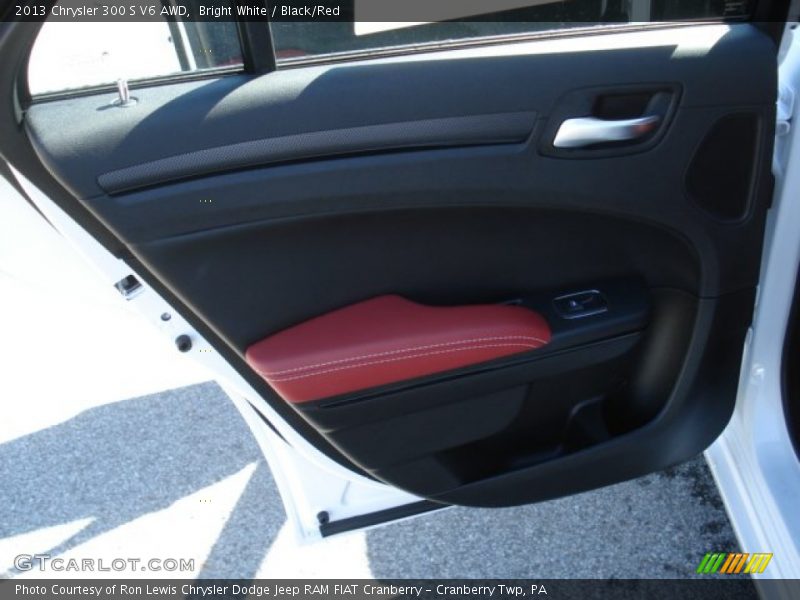 Bright White / Black/Red 2013 Chrysler 300 S V6 AWD