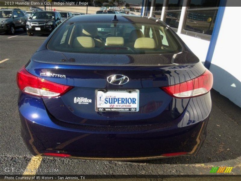 Indigo Night / Beige 2013 Hyundai Elantra GLS